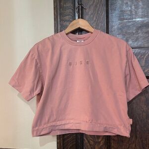 Nike Cropped Embroidered T-Shirt